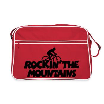 Rockin' the Mountains Mountainbiking - Retro Tasche - Rot/Weiß - Vorne