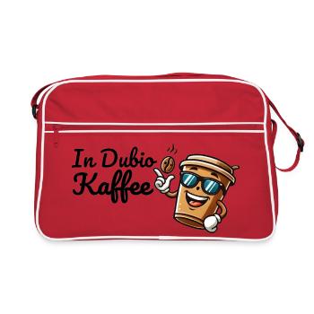 In Dubio Coffee – Coffee Shirt for Coffee Lovers - Retro Bag - red/white - Front