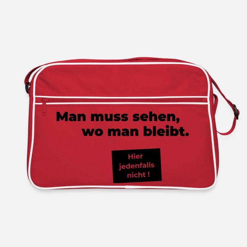 sehen wo man bleibt Retro Tasche