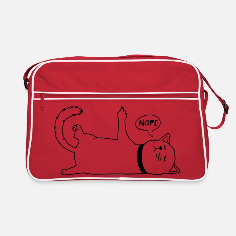 Lazy Cat Cat Lover Cat Owner Saying Retro Bag