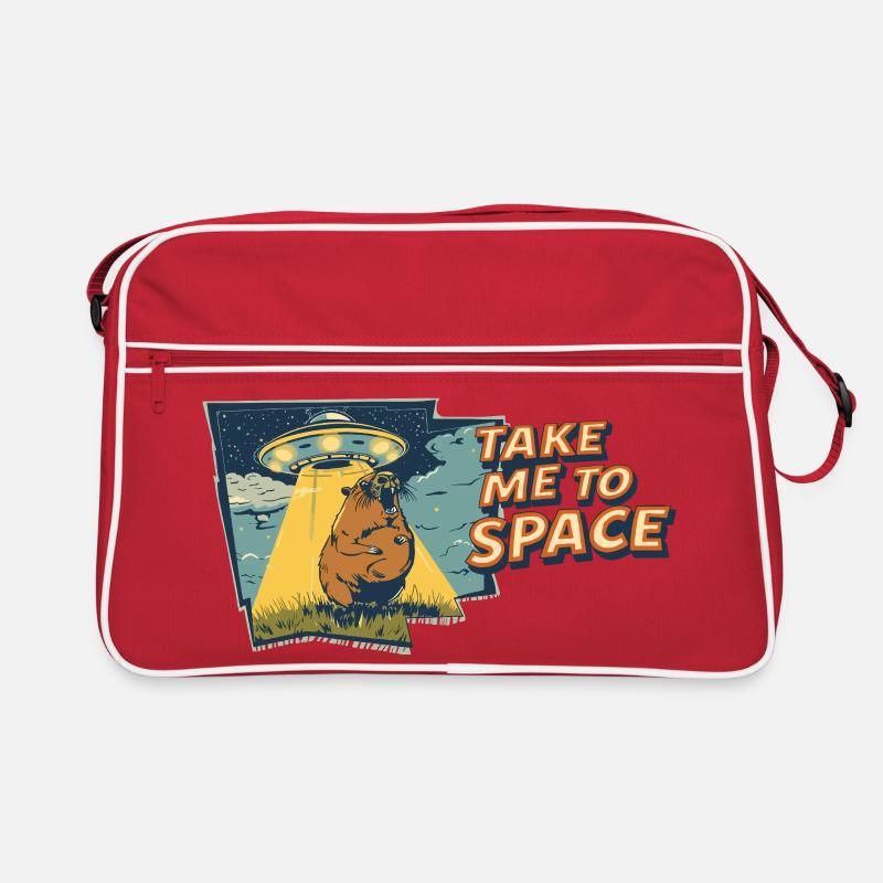 Emmenez-moi dans l’espace Capybara OVNI Pop Art Sac Retro