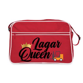 Reine d’entrepôt / Conducteur de chariot élévateur, Magasinier, Transitaire - Sac Retro - rouge/blanc - Devant
