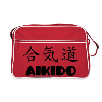 Aïkido - Art Martial - Aïkidoka - Sac Retro - rouge/blanc - Devant