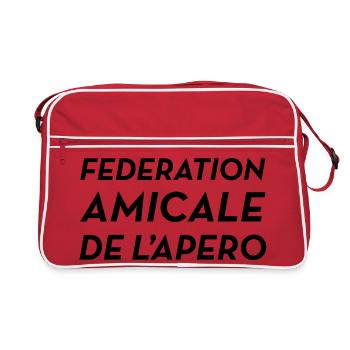 Fédération Amicale de l’Apéro - Sac Retro - rouge/blanc - Devant