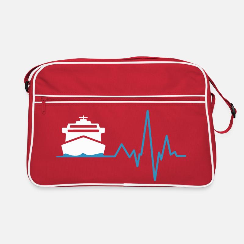 Kreuzfahrt Herzschlag Retro Tasche