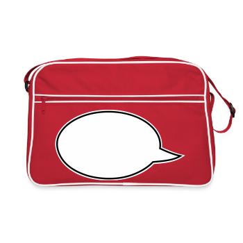 Speech Bubbles Comic Links - Retro Bag - red/white - Front