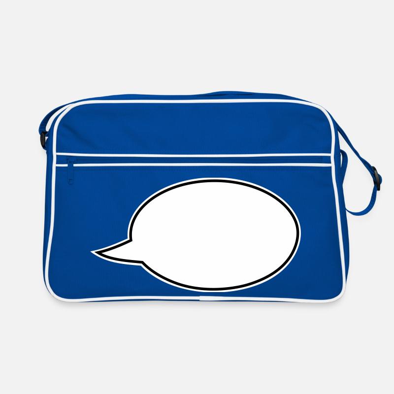 Sprechblase Comic rechts Retro Tasche