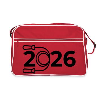 Seilspringen Sport 2026 - Retro Tasche - Rot/Weiß - Vorne