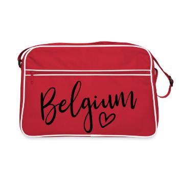 Cœur belge – Women’s Love Belgium - Sac Retro - rouge/blanc - Devant