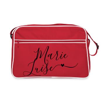 Marie-Luise Nom de famille Prénom Décoratif - Sac Retro - rouge/blanc - Devant