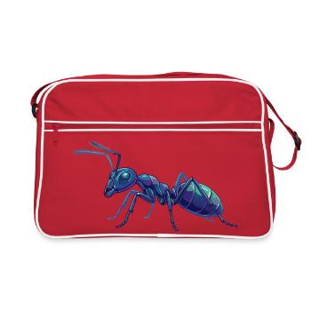 Blue Ant Details Macro Vector Graphic Ants - Retro Bag - red/white - Front