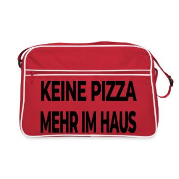 Pizza - Retro Tasche - Rot/Weiß - Vorne