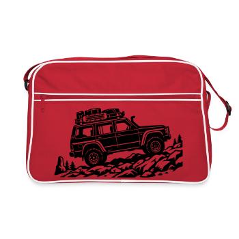 La puissance du sentier – tout-terrain - Sac Retro - rouge/blanc - Devant