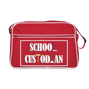 Concierge de l’école - Sac Retro - rouge/blanc - Devant