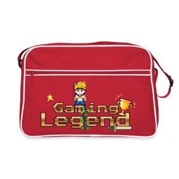 Gaming Legend Pixelheld - Retro Tasche - Rot/Weiß - Vorne