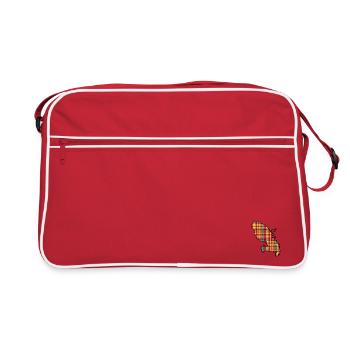 madinina madras carte contour - Sac Retro - rouge/blanc - Devant