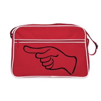 An Indicative Hand - Retro Bag - red/white - Front