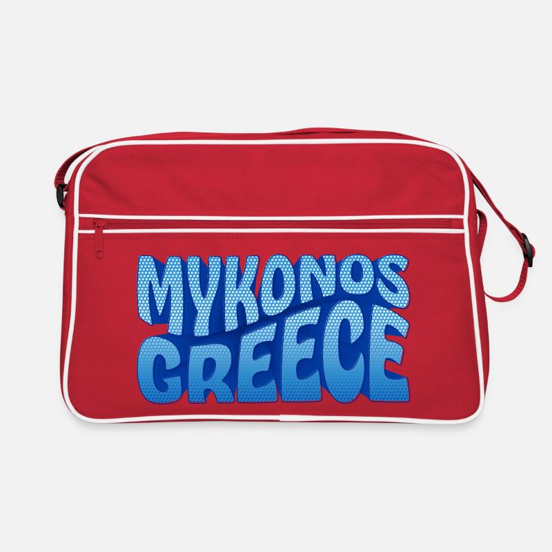 Mykonos Grèce Design à Points Bleus Sac Retro