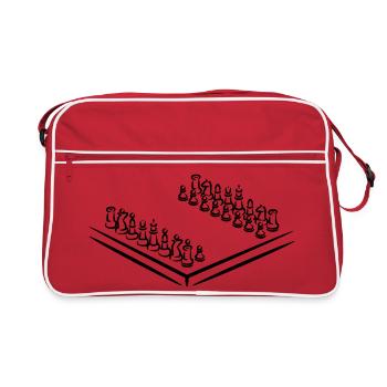 Chess pieces - Retro Bag - red/white - Front