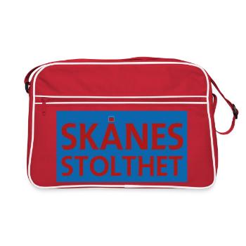 L’emblème de la fierté de Scanie - Sac Retro - rouge/blanc - Devant