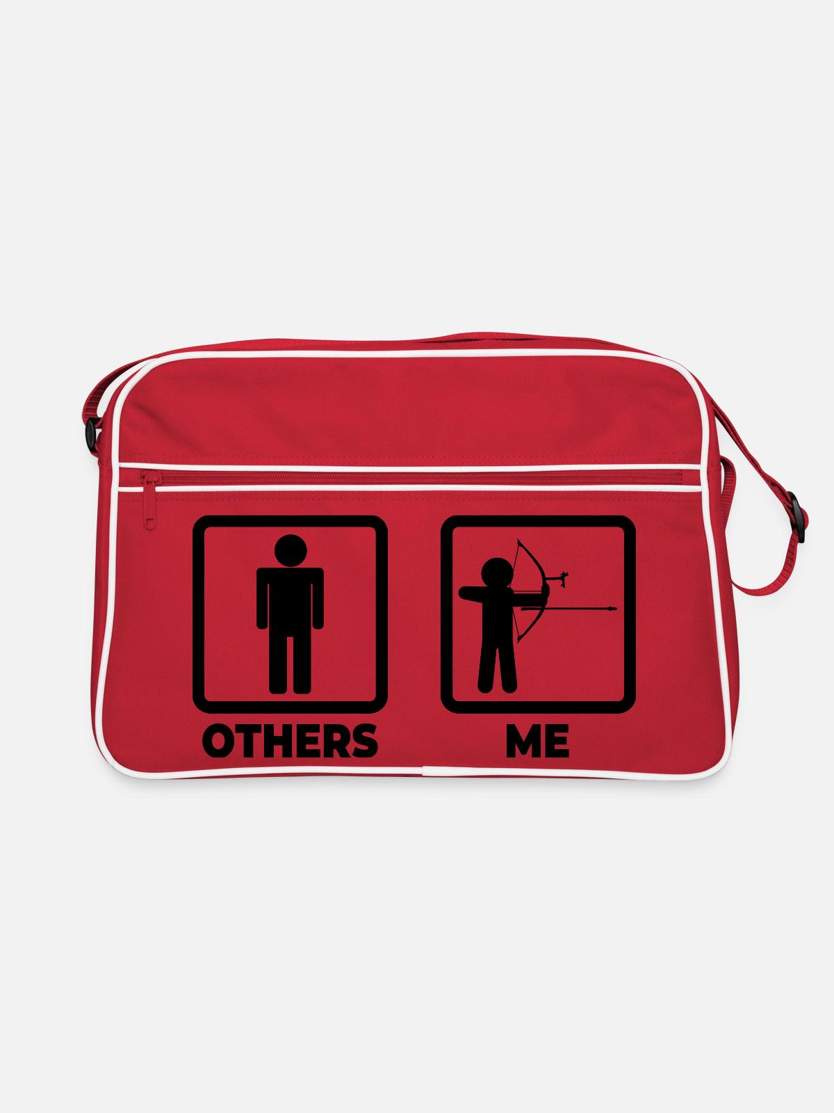 Archer drôle - Sac Retro - rouge/blanc - Devant