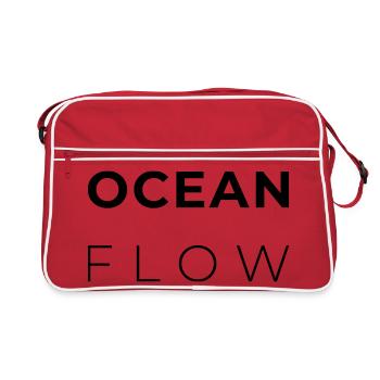 OCEAN FLOW - Minimalist Atlantic Design - Sac Retro - rouge/blanc - Devant
