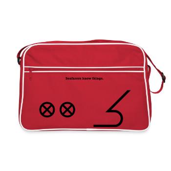 Bow Bow - Nautical Sailing Ships Captain - Retro Bag - red/white - Front
