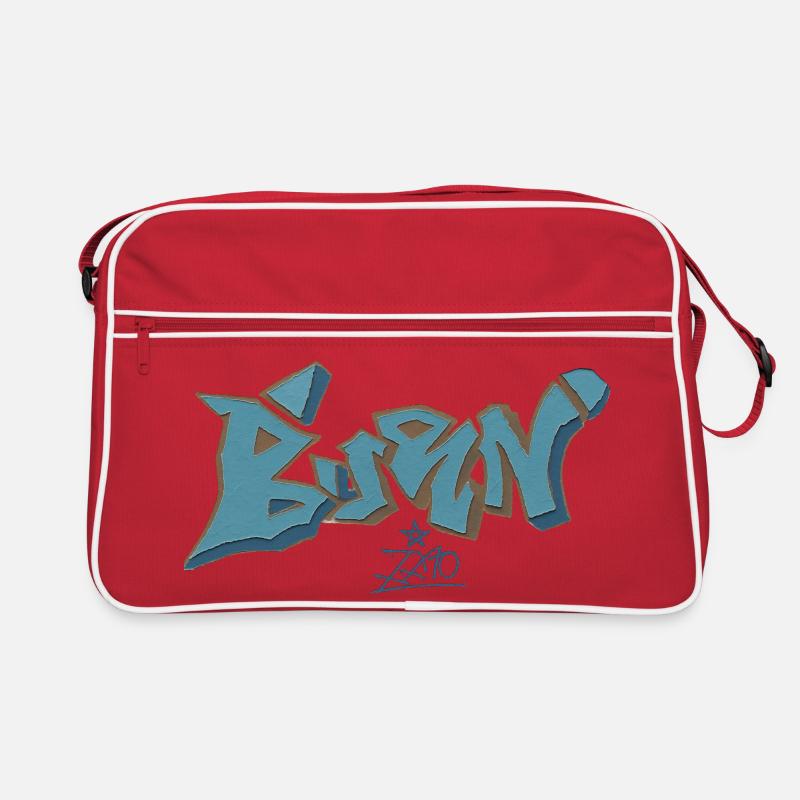 Berlin Graffiti Blue Outline Retro Bag