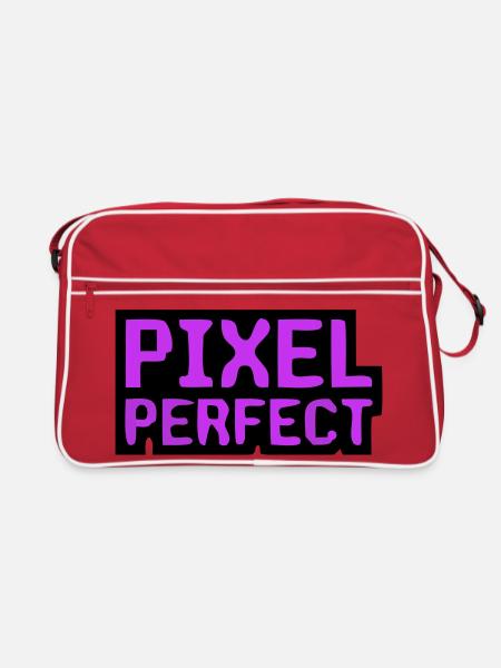 Pixel Perfect Lettering Gamer - Sac Retro - rouge/blanc - Devant