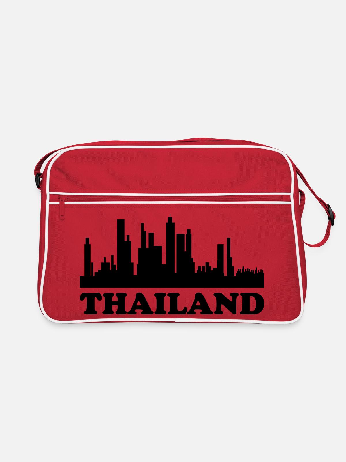 Skyline de Thaïlande - Sac Retro - rouge/blanc - Devant