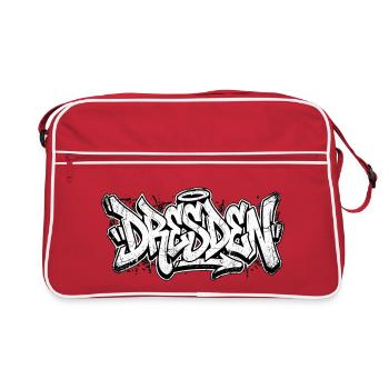 Dresde Graffiti Hip Hop - Sac Retro - rouge/blanc - Devant