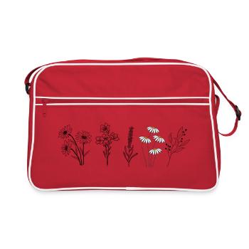 Spring Flowers - Retro Bag - red/white - Front