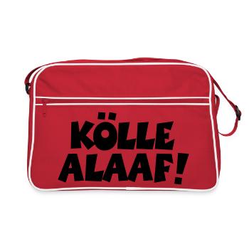 Kölle Alaaf! Kölner Karneval in Köln - Retro Tasche - Rot/Weiß - Vorne