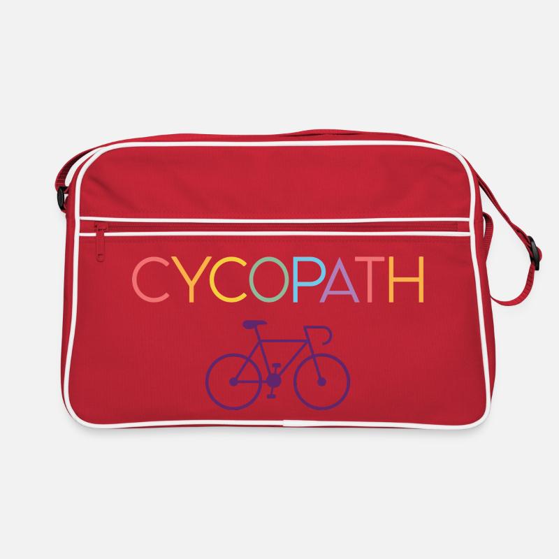 Cadeaux pour cyclistes – Cycopathe - Sac Retro - rouge/blanc