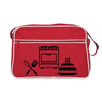 Faire un gâteau - Sac Retro - rouge/blanc - Devant