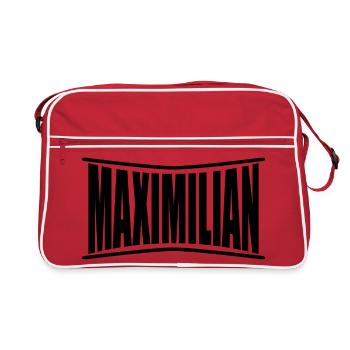 t-shirt Maximilian t-shirt idée cadeau - Sac Retro - rouge/blanc - Devant
