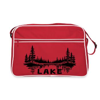 Reflet du lac [Noir] - Sac Retro - rouge/blanc - Devant