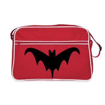Bat Halloween Art 2 - Retro Bag - red/white - Front