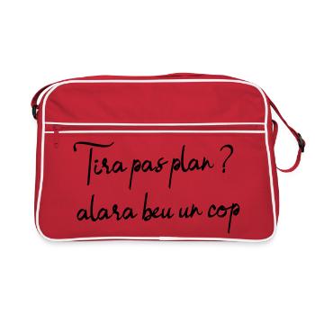 Tira pas plan ? alara beu un còp, pétanque apéro - Sac Retro - rouge/blanc - Devant