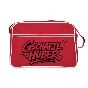 Gschaftlhuber - Retro Tasche - Rot/Weiß - Vorne