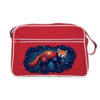 Cosmic Red Panda Constellation Constellation - Retro Bag - red/white - Front
