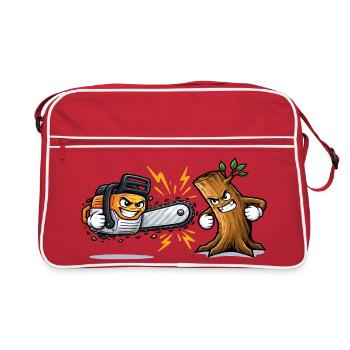 Chainsaw pruner gift idea - Retro Bag - red/white - Front
