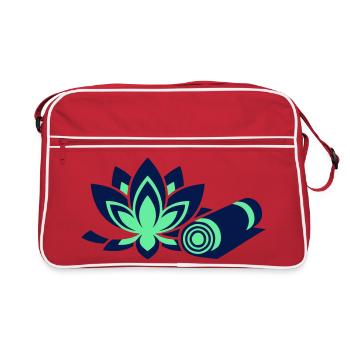 Yoga Mat Lotus Flower Compact - Retro Bag - red/white - Front