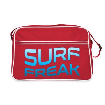 Style des vagues bleues Surf Freak - Sac Retro - rouge/blanc - Devant