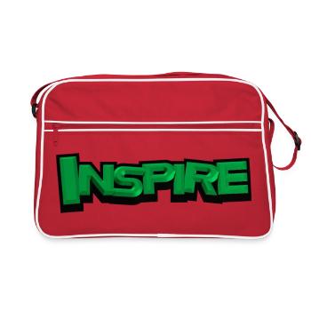 INSPIRE – Modern 3D Typography Design - Retro Bag - red/white - Front
