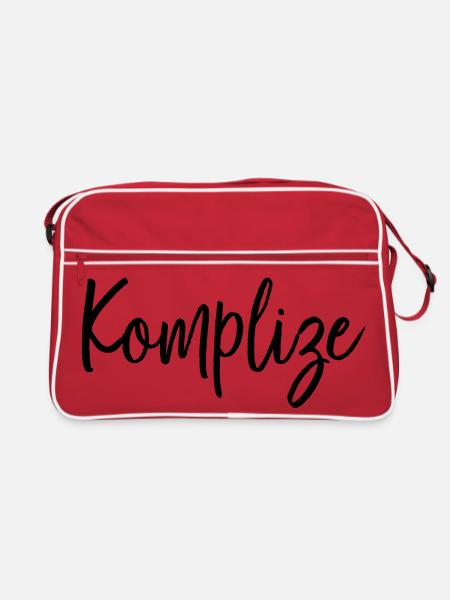 Komplize Freund Partner Geschenk - Retro Tasche - Rot/Weiß - Vorne