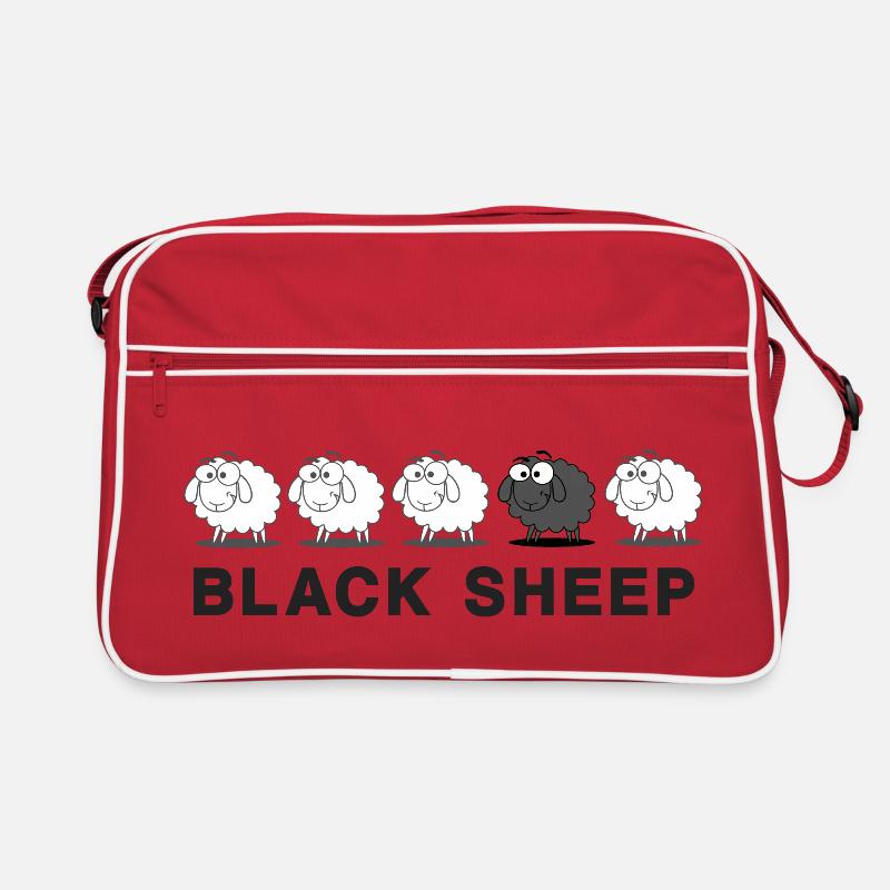 Sheep - Retro Tasche - Rot/Weiß