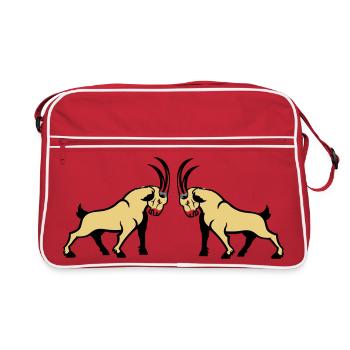 Double symétrie Beige Capricorne - Sac Retro - rouge/blanc - Devant