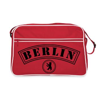 Berlin avec ours - Sac Retro - rouge/blanc - Devant
