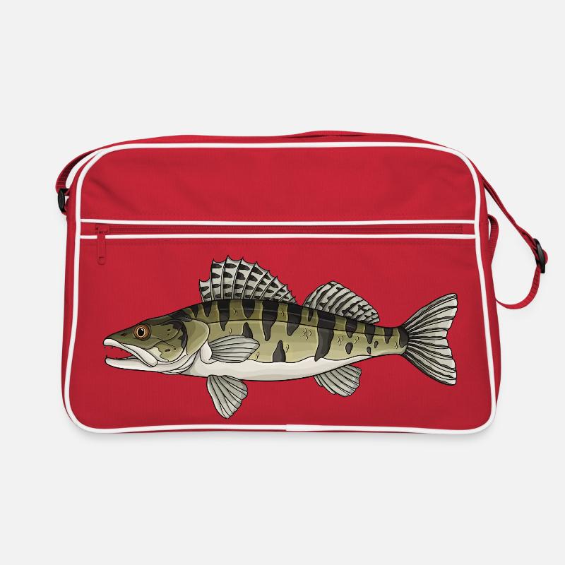 Conception de poissons prédateurs à zanders pour pêcheurs Sac Retro